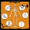 36" Skeleton Halloween Decor, 3FT Posable Halloween Skeleton Decorations, Realistic Full Body Plastic Skeleton for Halloween Party Decor, Haunted House Graveyard Props Indoor Outdoor Decorations